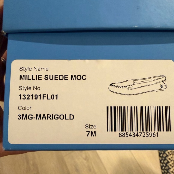 New Jack Rogers Millie Suede Loafers Marigold Size 7 - Picture 5 of 5